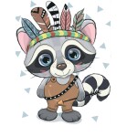 Antistresové omalovánky TSvetnoy TSvetnoy, LC033e, Diamond painting - diamantové malování, 20 x 30 cm, Mýval Indián