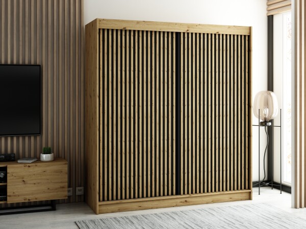 Šatní skříň Abi Lamelo 1 Barva korpusu: Dub artisan, Rozměry: 200 cm