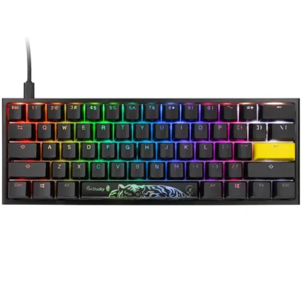 Ducky One 2 Pro Mini Cherry MX Brown Gaming Tastatur černá / Herní klávesnice / podsvícená / drátová USB-C / US layout (DKON2061ST-BUSPDAZT2)