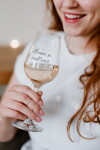 Bella Rose Sklenice na víno Všechno bude CZ, čirá barva, sklo, 350 ml