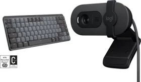 Logitech MX Mechanical Mini + Brio 100 / Sada klávesnice a webkamery / bezdrátová / mechanická / BT