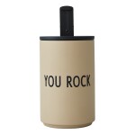 DESIGN LETTERS Termo hrnek You Rock 350 ml, béžová barva