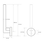 SAPHO - X-ROUND držák toaletního papíru rezervní na 2 role, chrom XR707