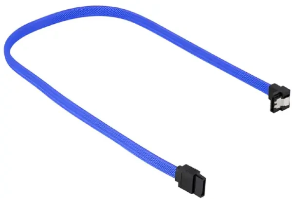 Sharkoon SATA III modrá / Kabel / Úhlový 90° / 30 cm (4044951016488)