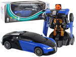 Mamido Auto Robot 2v1 Transformers Bugatti modré