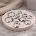 Kruhové náušnice Estefani - 15 mm, chirurgická ocel, Stříbrná