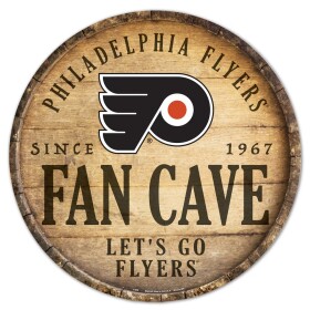 Wincraft Dřevěná Cedule Philadelphia Flyers Fan Cave Circular Wood Sign