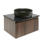 Koupelnová skříňka s deskou z umělého kamene SAT Evolution 58x30x44,8 cm ořech mat SATEVO60NATK SATEVO60NATK