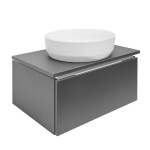 Koupelnová skříňka s krycí deskou SAT Feel 60x30x46 cm antracit mat SATFEEL60ANTD SATFEEL60ANTD