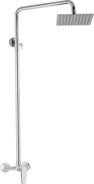 JB Sanitary Sprchová sestava s baterií FINERY s horním vývodem, 20x20cm SF 61 000 00 1