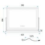 REA - Zrcadlo LED STUDIO L.Gold 58x45 HOM-01801