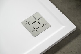 GELCO - SET - Čtvercová krytka sifonu chrom KSM107CH + sifon SN90 KSM107CH-SN90