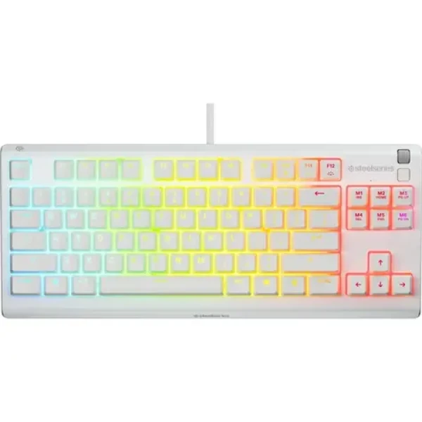 SteelSeries Apex 3 TKL bílá / Herní klávesnice / RGB podsvícení / US layout (483626)
