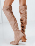 Dámské semišové béžové kozačky FashionStreet ZY1244 40
