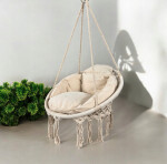 Závěsné křeslo s polštářkem - čapí hnízdo 80 cm antracit