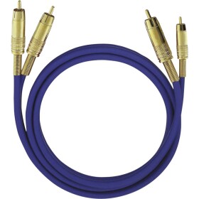 Cinch audio kabel [2x cinch zástrčka - 2x cinch zástrčka] 0.50 m černá pozlacené kontakty Oehlbach NF 1 Master