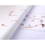 Ocelový náhrdelník Romania Gold - kříž, římské číslice, Zlatá 42 cm + 5 cm (prodloužení)
