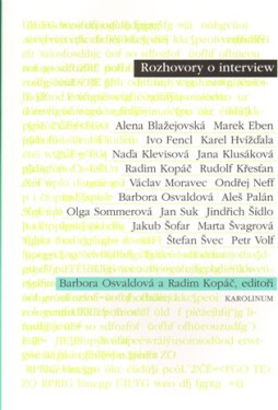 Rozhovory o interview - Barbora Osvaldová