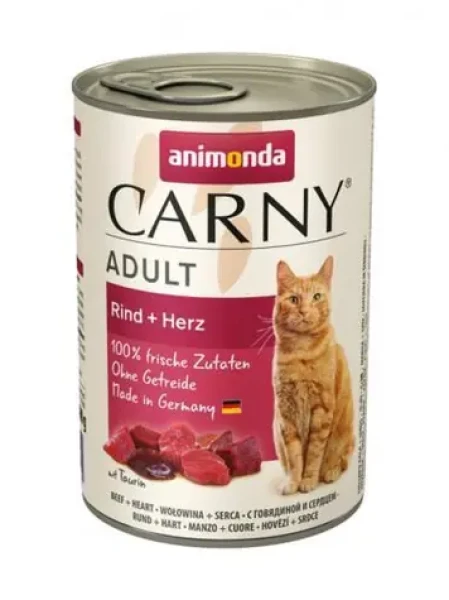 ANIMONDA Konzerva Carny Adult hovězí, srdce / Pro kočky / 400 g (120691)