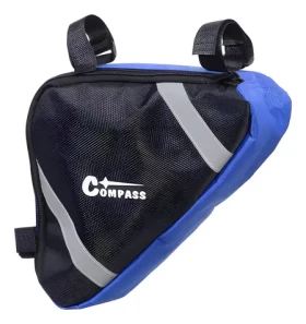 Compass Brašna pod rám černo-modrá / Brašna na kolo / 1,5 l / 18x27x5 cm / reflexní prvky (12024)