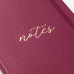 Busy B Linkovaný notes Burgundy A5, červená barva, papír