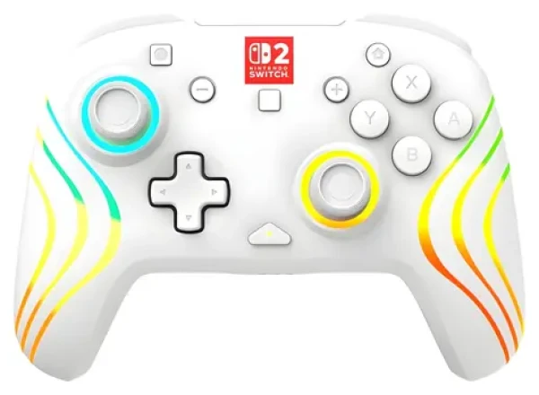 Turtle Beach Afterglow Wave Wireless bílá / Herní ovladač / bezdrátový / Nintendo Switch 2 / RGB podsvícení / TMR páčky (TBC-8106-15)