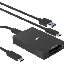 Silicon Power CreatePro BS10 černá / Čtečka paměťových karet / CFexpress B / SD 4.0 / USB-C 10 Gb/s (SPU3CCSREDBS100K)