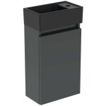 IDEAL STANDARD - Eurovit+ Skříňka s umývátkem, 55x35x20 cm, 1 dvířka, tmavě šedá/hedvábná černá R0578TI