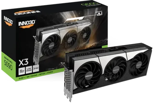 INNO3D RTX 5090 X3 32GB / 2407MHz / 32GB GDDR7 / 512-bit / 1x HDMI + 3x DP / 1000W (16) (N50903-32D7-17593928)