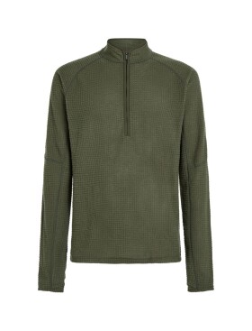 ICEBREAKER Mens Merino 400 RealFleece Grid LS Half Zip, Dark Loden (vzorek) velikost: M