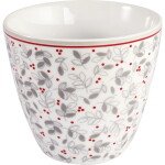 GREEN GATE Latte cup Adley White 300 ml, šedá barva, porcelán 300ml