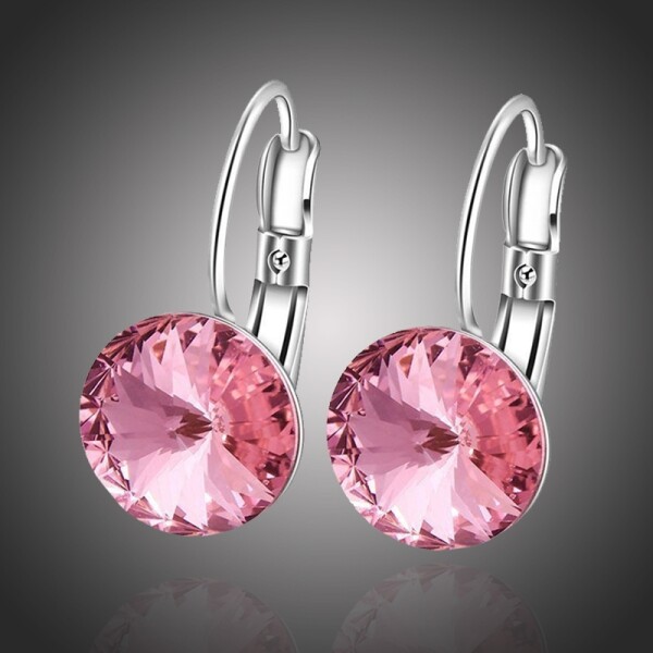 Náušnice Swarovski Elements Amanda Rose, Růžová