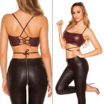 Sexy top KouCla Wetlook Crop top Einheitsgroesse