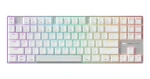 Cherry XTRFY MX 8.2 Pro TMR bílo-stříbrná / Herní klávesnice / TKL / magnetické spínače / US Int. layout / bezdrátová (G8E-3885HACAUS-0)