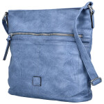 Trendy dámská koženková crossbody kabelka Tomila, džínově modrá