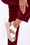 Dámské sandály na platformě 5227 Ecru s béžovou - Ideal shoes ecru-béžová 41