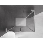 MEXEN/S - Velar L sprchový kout, posuvné dveře 100 x 90, grafit, chrom 871-100-090-43-01