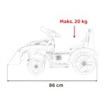 Mamido Dětský elektrický traktor G320 s radlicí červený