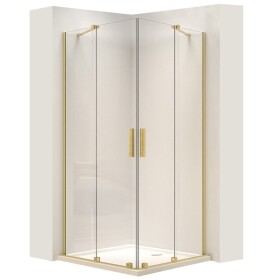 REA - Sprchová kabina Montana Double Gold Brush 80x80 REA-K6695