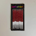 Cake star Dortové svíčky spirálové červené 10ks