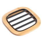 MSV ELIE podložka pod nádobí matná černá / ocel / bambus (3700703973065)