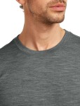 Pánské merino triko s krátkým rukávem ICEBREAKER Mens 15.5 MerinoFine Jersey SS Tee, Gritstone Hthr-013 velikost: M