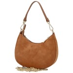 Stylová dámská kožená kabelka na rameno Kilix, koňaková