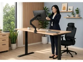 Hama stolní držák pro 1 monitor 35" černá / Stolní držák / 1 rameno / VESA 75x75-100x100 / nosnost 15 kg (220905)