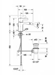 DURAVIT - D-Neo Bidetová baterie s výpustí, chrom DE2400001010