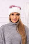 Dámská čepice Feba K330 white+powder pink UNI
