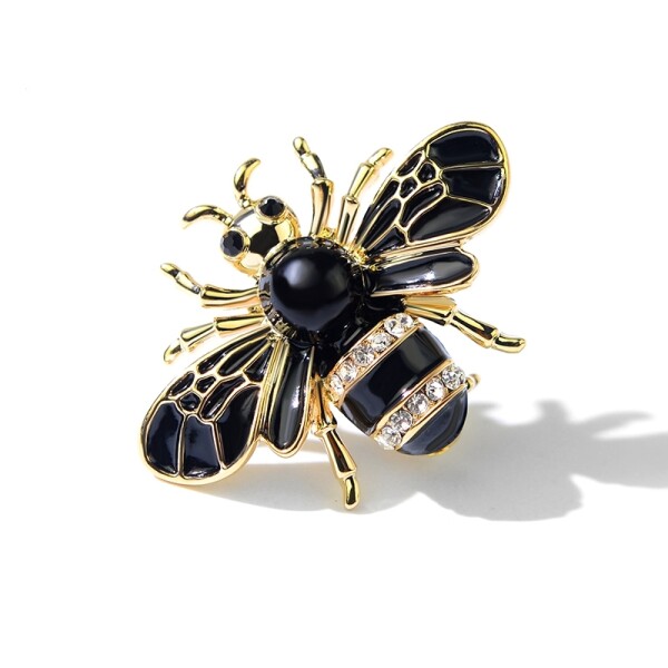 Brož Swarovski Elements Marianela - včela, Černá