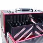 Aptel Kosmetický kufřík 35x25x31cm růžovo-černý CA34A