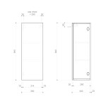 SAPHO - ESPACE skříňka 35x94x32cm, 1x dvířka, levá/pravá, dub alabama ESC530-2222