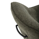 Židle jídelní a konferenční, zelená látka, černé kovové nohy, otočný mechanismus